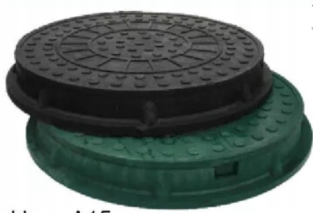 Poklop na septik 60 cm PP 1,5 t triedy A15 zelený